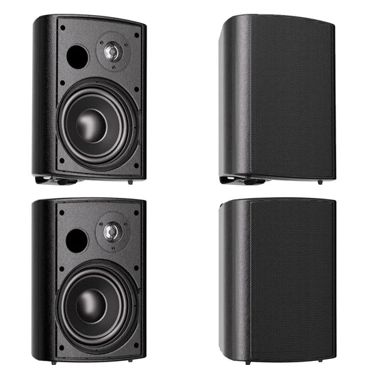 Herdio 4PCS 800W 6.5'' Outdoor Speakers Wired Waterproof Passive Wall Mount Speakers With Powerful Bass For Home Patio Poolside