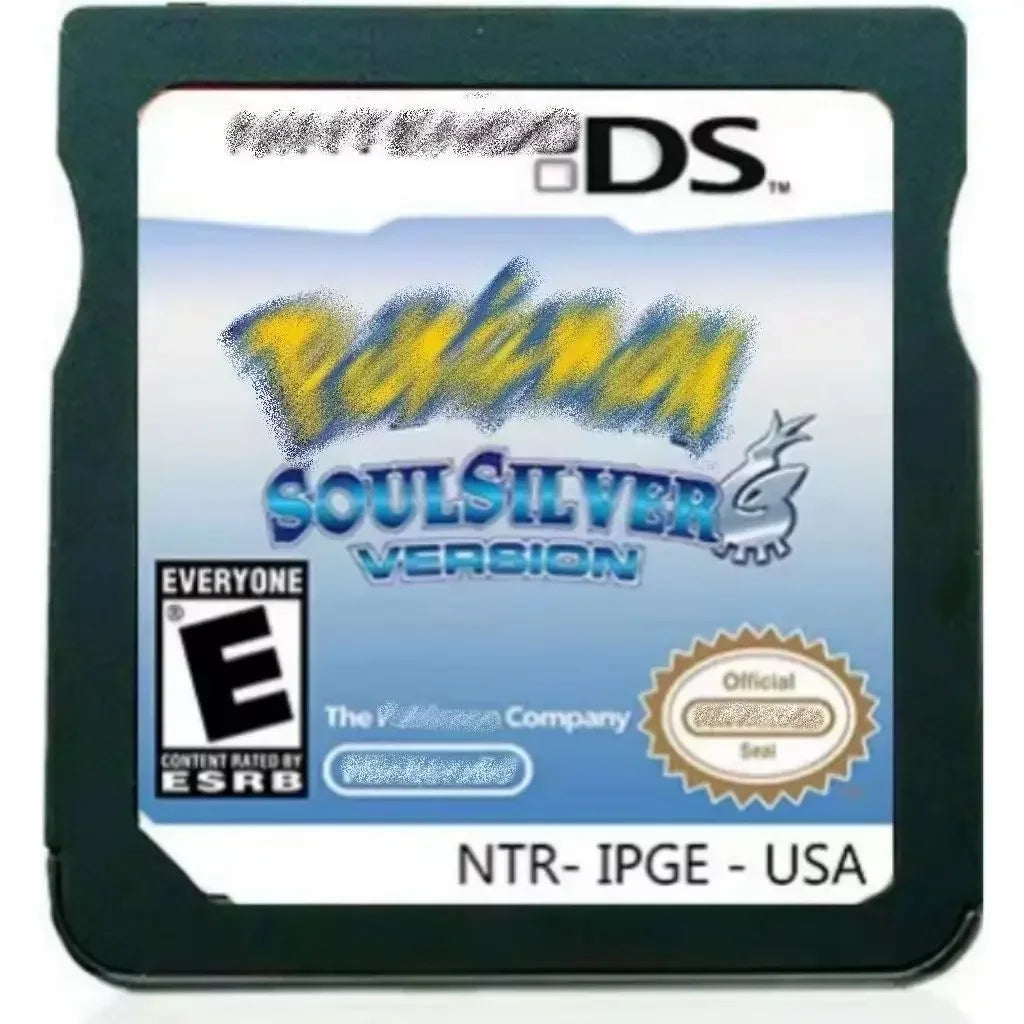 USA Version NDS for Pokemon Handheld Game Golden Heart Silver Soul Pearl Diamond White Gold Game Card  Collection for Nintendo