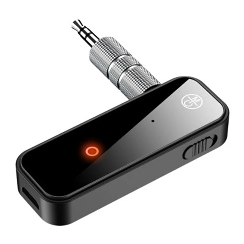 Bluetooth-Compatible 5.0 Audio Aux Adapter 2 in 1 Audio Transmitter 3.5mm Audio Adapter for Handsfree Call for Car Audio Music