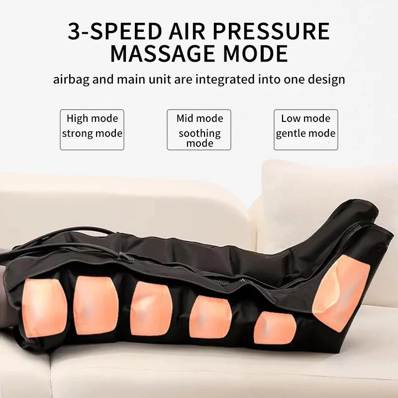 Jinkairui Electric Air Pressure Leg Massager Kneading Squeeze Deep Relaxation Calf Foot with Remote Control