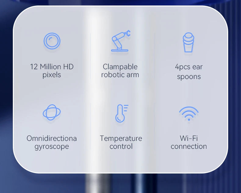 Ear Wax Removal 2-in-1 Visual Otoscope Ear Cleaner Tweezers with 6 Ear Spoon Earwax Removal Kit with Light  Ear Cleaner