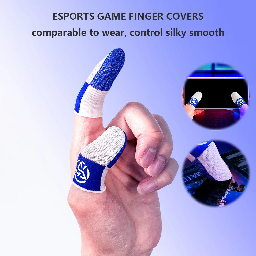 Splicing Gamers Gloves Breathable Anti Slip Fingertip Cover Sweatproof Sensitive Touch Screen Finger Sleeve for PUBG Mobile Game