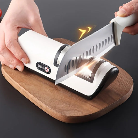 1 Piece Fully Automatic Electric Knife Sharpener-fast and Efficient Kitchen Gadget for Sharpening Knives, Perfect Gift