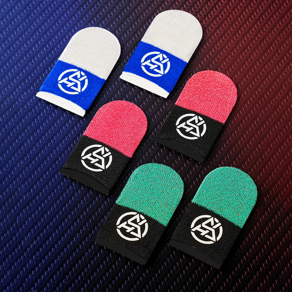 Splicing Gamers Gloves Breathable Anti Slip Fingertip Cover Sweatproof Sensitive Touch Screen Finger Sleeve for PUBG Mobile Game