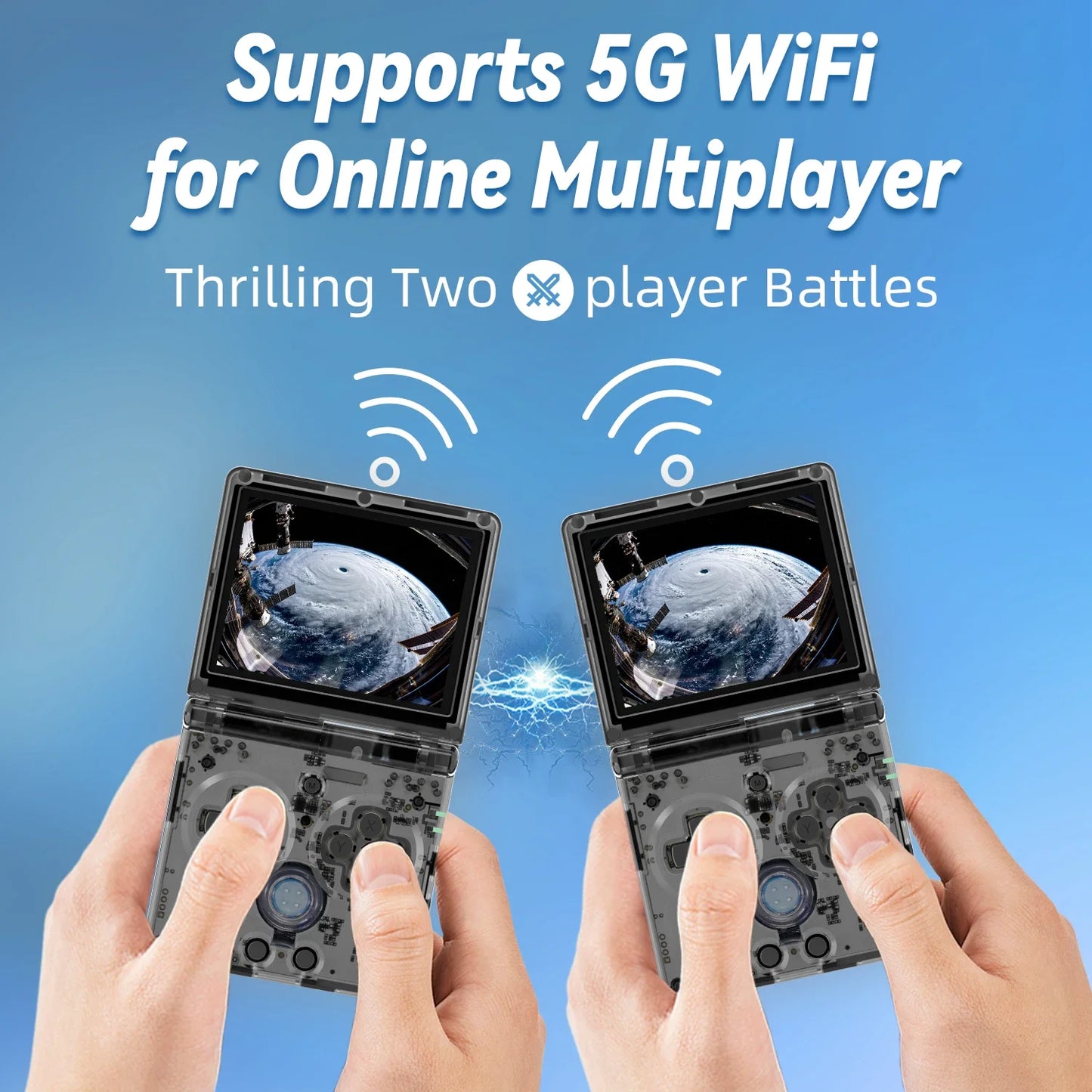 ANBERNIC RG35XXSP Flip Game Console 3.5'' IPS Screen Mini HDMI Output WiFi Bluetooth 4.2 E-book Linux Video Console Player Gifts