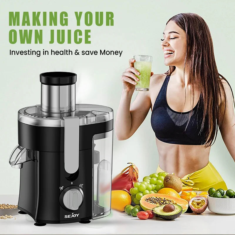 Compact Fruits Juicer , Juice Extractor Machine Multiple Safety Features Easy Operation Centrifugal Extractor Speed Adjustable