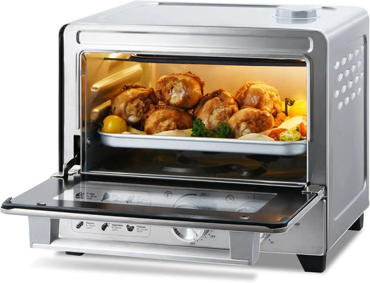 6-in-1 Air Fryer Toaster Oven Combo, 12L Air Fryer with Steam Infusion, Mild Steaming Convection Toaster Oven with Fast Preheat,