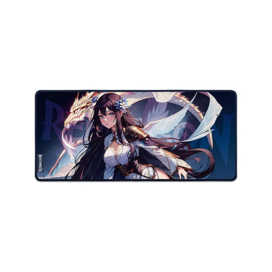Redragon P046 Anime Gaming Mouse Pad - Smooth Lycra Surface, Anti-Slip Rubber Base, Spill-Resistant, Durable 5mm Thick