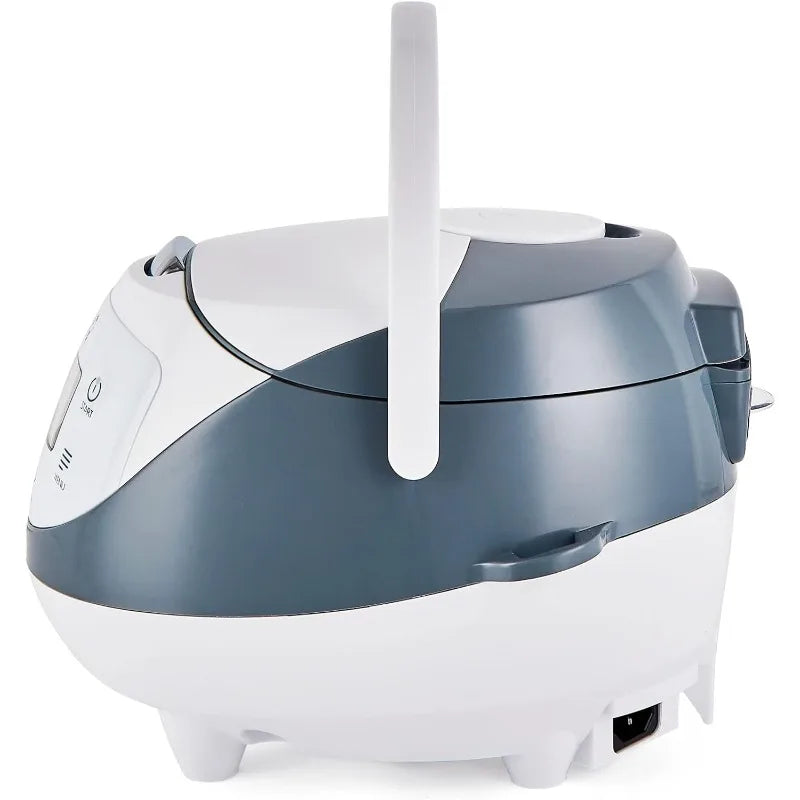 Yum Asia Mini Rice Cooker, Advanced Fuzzy Logic (3.5 cup, 0.63 litre) 4 Rice Cooking Functions, Digital LED display - 120V