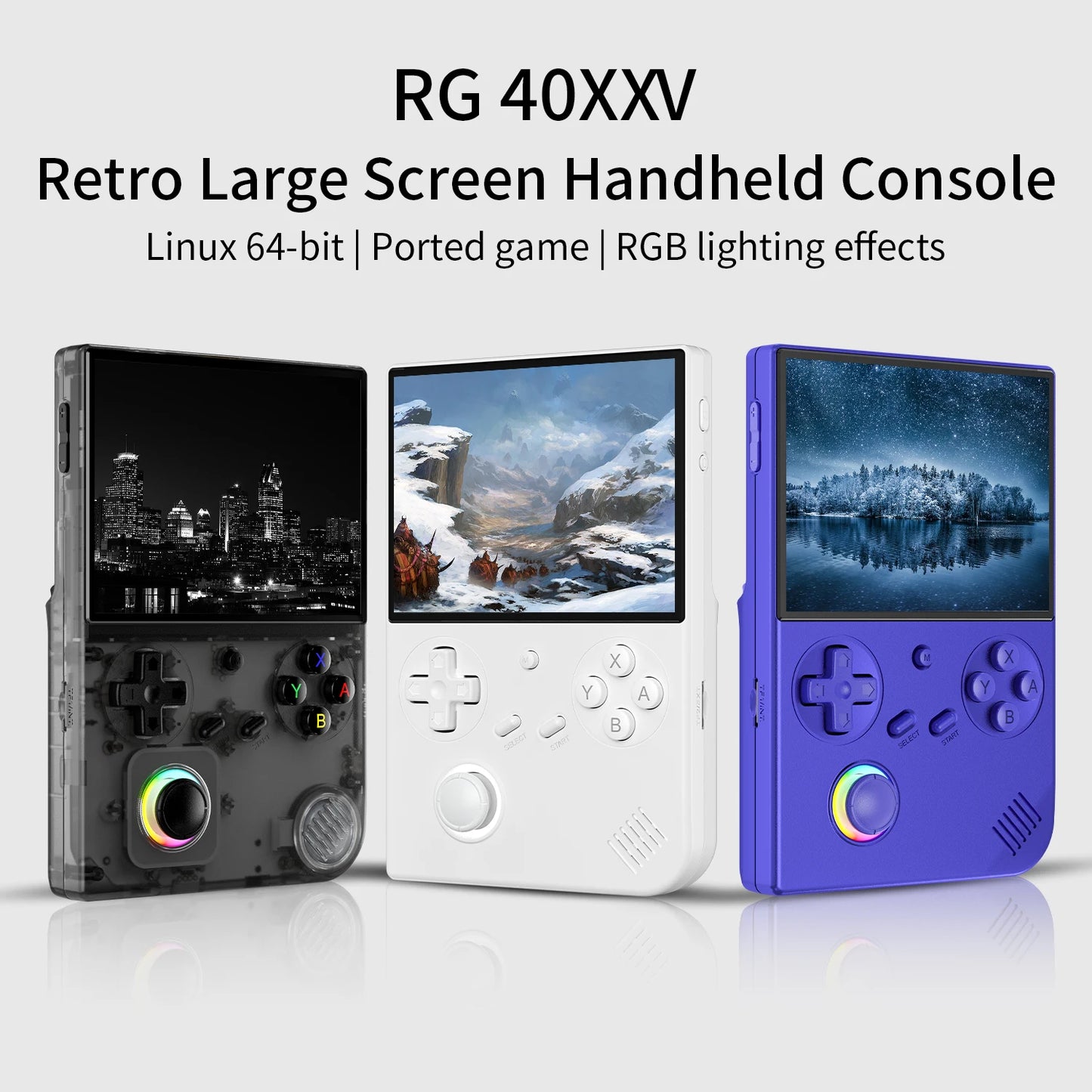ANBERNIC RG40XXV Retro Handheld Game Console 4.0'' IPS Screen Linux 64-Bit RGB Joystick Players Supports WiFi Bluetooth HDMI Out