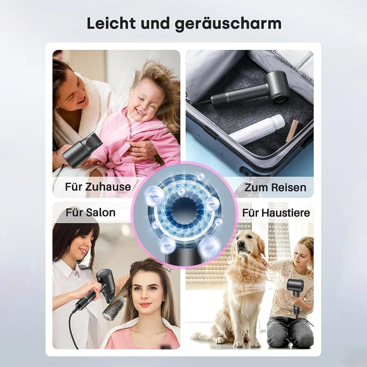 Electric High Speed Hair Dryer 120000RPM Brushless Negative Ions Blow Dryer Super Powerful Wind Lownoise Quick Drying Hair Dryer