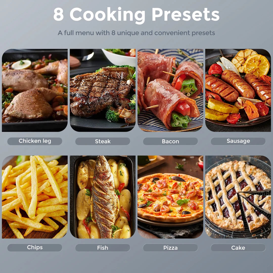 Air fryer 8-in-1,6L  Electric Hot fryer Oven Oilless Cooker,Roast, Bake, Plus Bake, Dehydrate, and Keep Food Warm, 120V