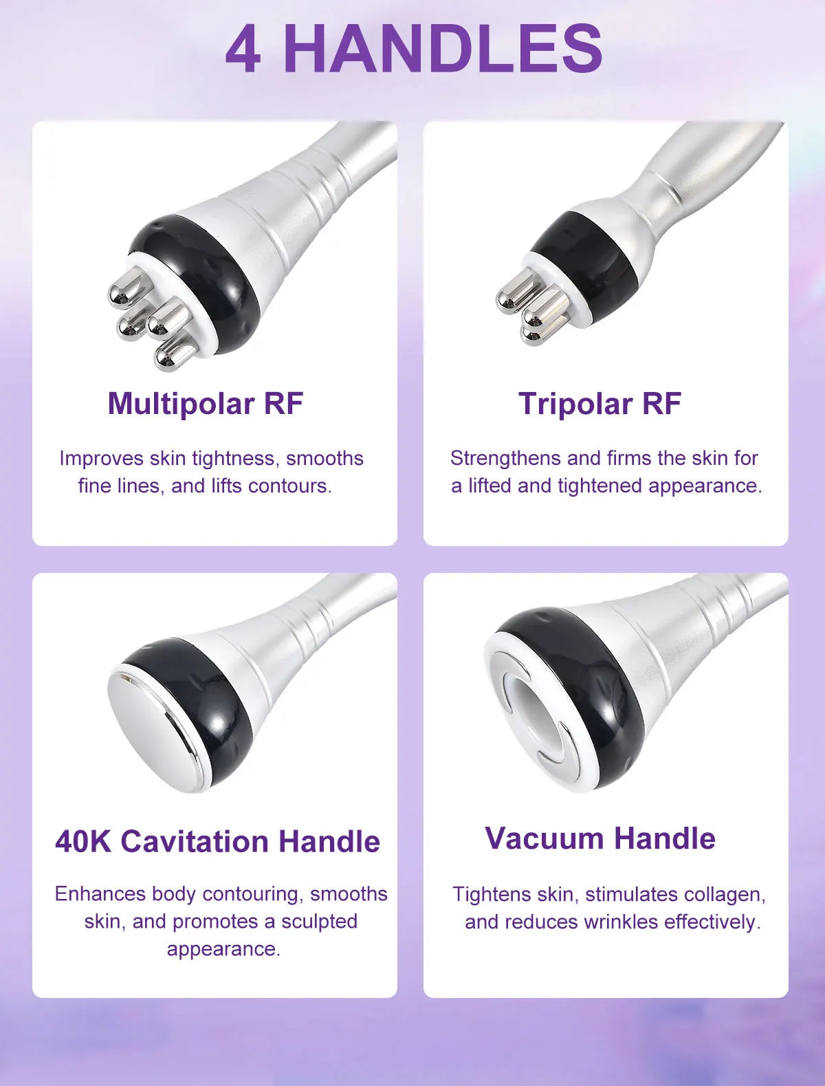 40K 4 IN1 Cavitation Body Slimming Machine  beautiful equipment Facial Massager Skin Tighten Face Lifting Vacuum Suction