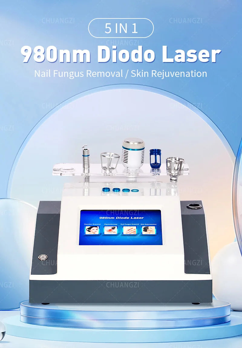 980Nm Laser Diode Vascular Spider Varicose Vein Removal Machine Treatment Fungi Physiotherapy For Nail Lipolisi Commercial Salon