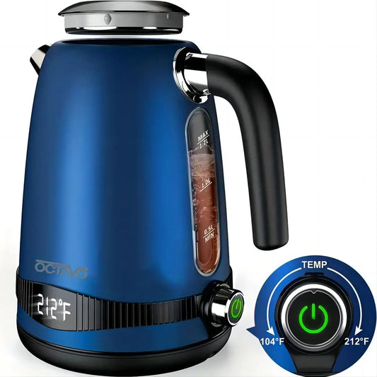 1pc 1.8QT Electric Kettle, US Plug, Temperature Control With 7 Heat Settings & LED Display,   (1100W) , Kitchen and home