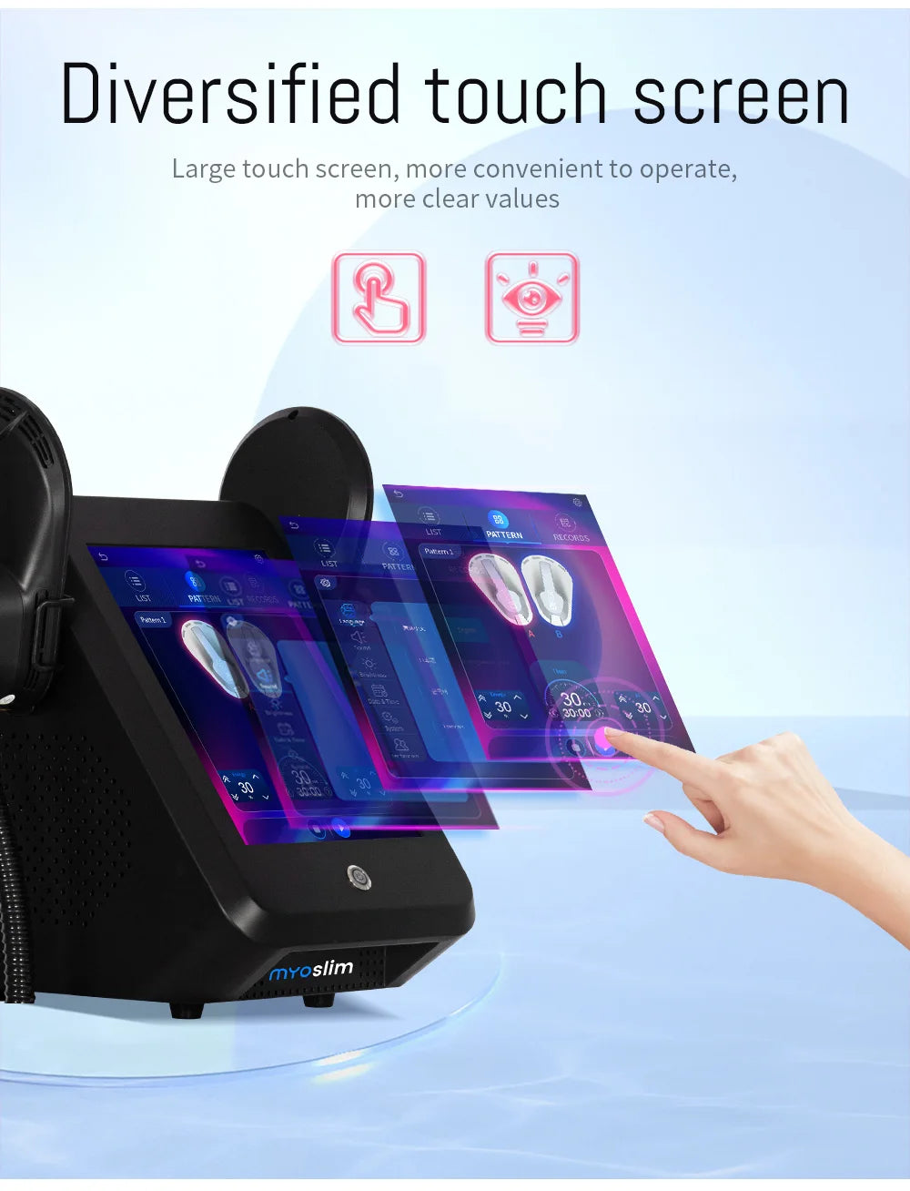 Myoslim Body Slim Sculpt Muscle Stimulate Fat Removel 6500W  Eletric Machine Hi-emt RF Weight Lose Portable Electromagnetic