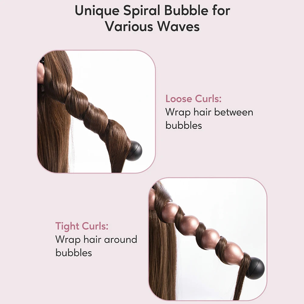 KIPOZI Electric Hair Curler 5 in 1 Replaceable Curling Wand Set Long Curling Tong Wand Ptc Professional Hair Curling Iron