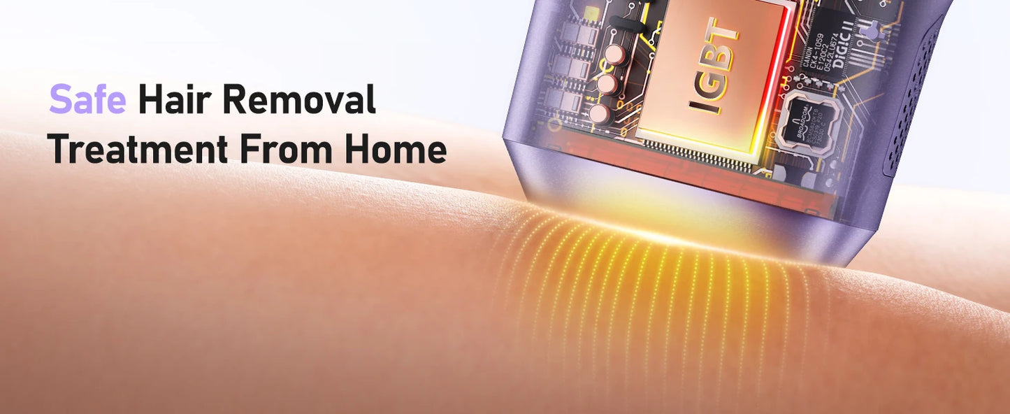 Hair Removal Laser With 9 Energy Levels for Women Permanent Hair Remover 999,900+ Quick Flash Painless IPL Hair Remover Device