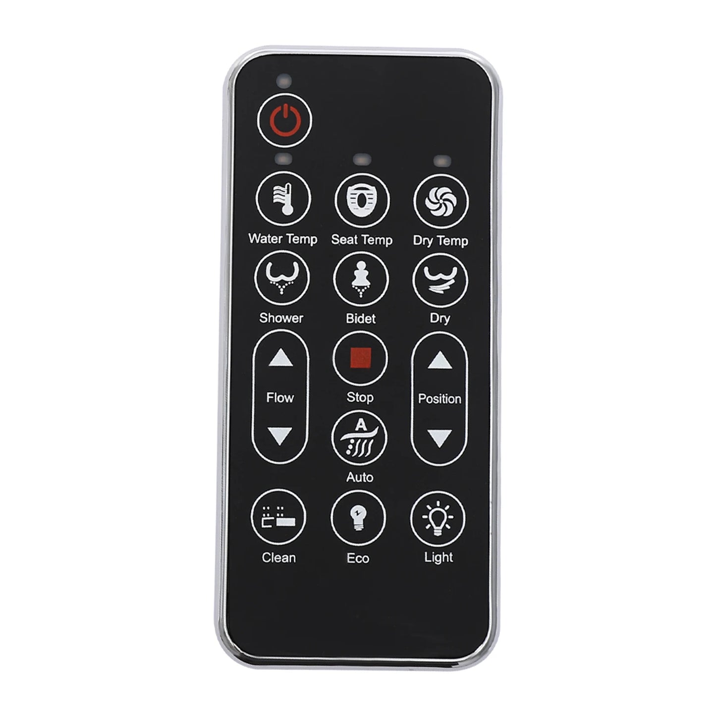 Electronic Heated Smart Toilet  Seat Bidet with Air Dryer Adjustable Temp LED Night Light Self-Cleaning Nozzle Side Controls