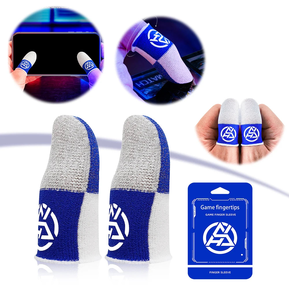 Splicing Gamers Gloves Breathable Anti Slip Fingertip Cover Sweatproof Sensitive Touch Screen Finger Sleeve for PUBG Mobile Game