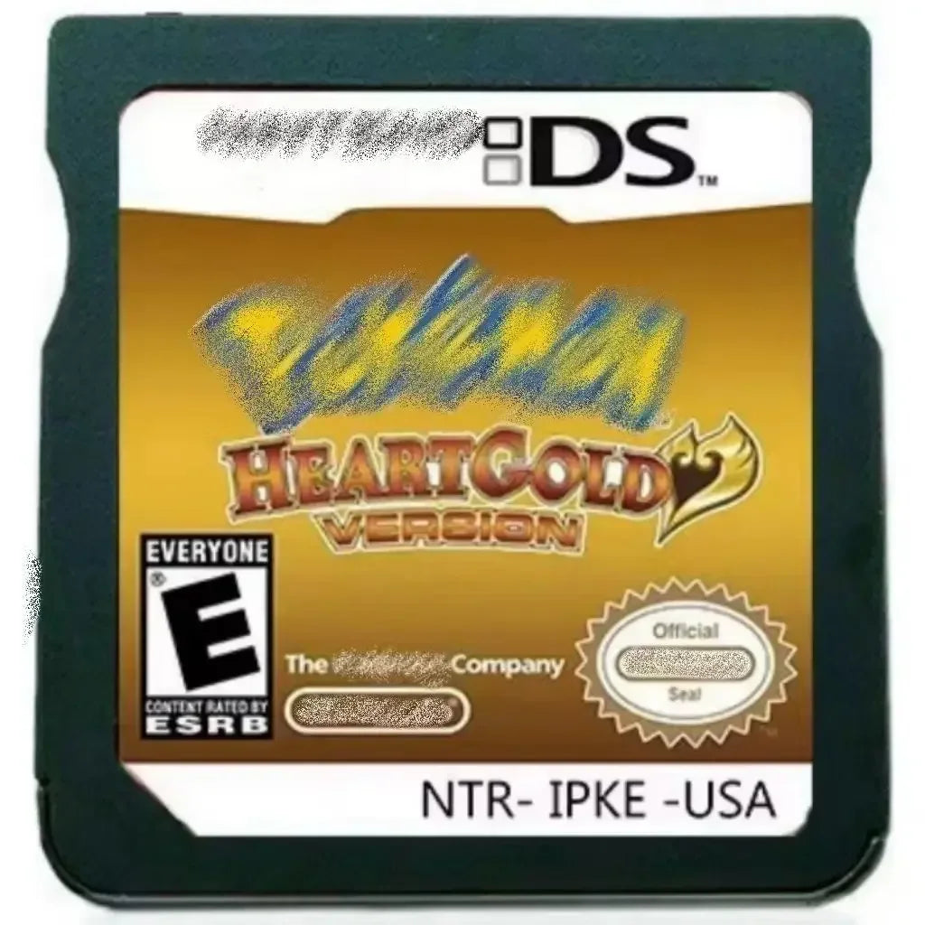 USA Version NDS for Pokemon Handheld Game Golden Heart Silver Soul Pearl Diamond White Gold Game Card  Collection for Nintendo