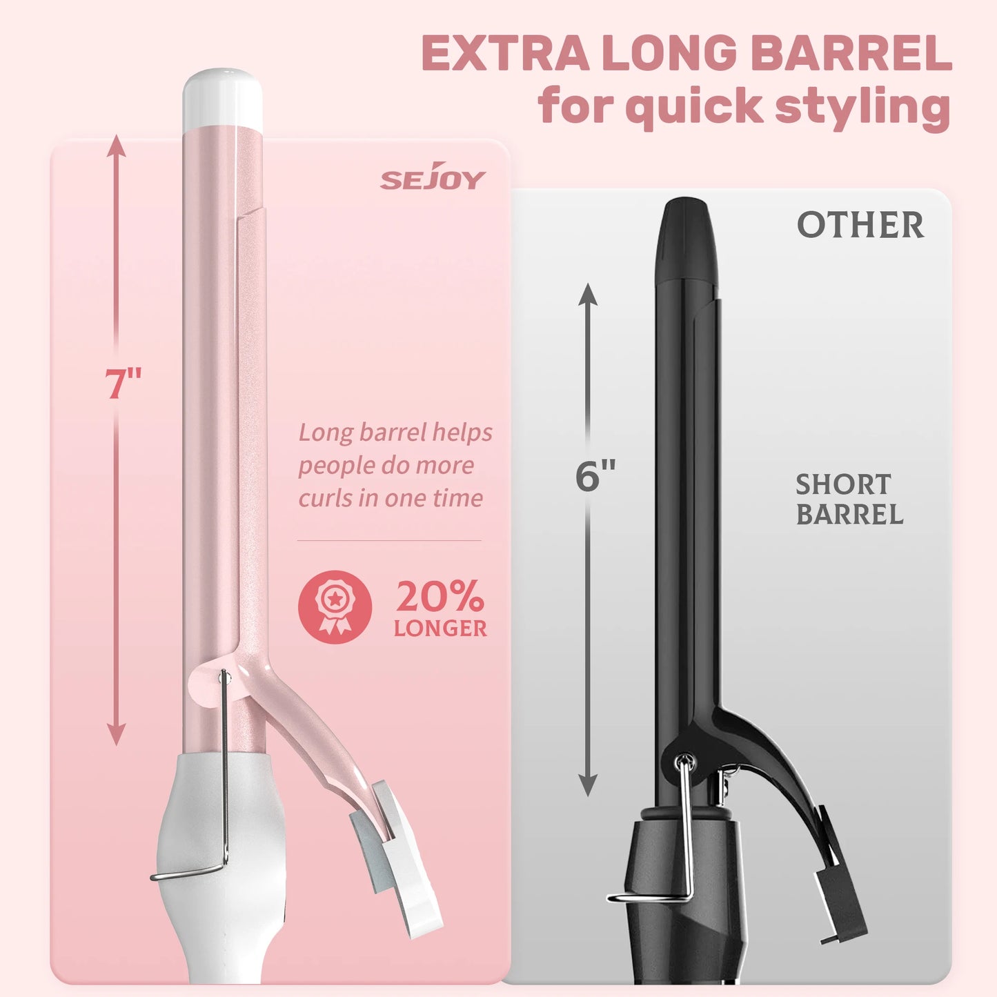 7 inch Ceramic Swivel Curling Iron Hair Curler Professional 7 Adjustable Temp. LED Electric Curler Hair Hair Styling Tool