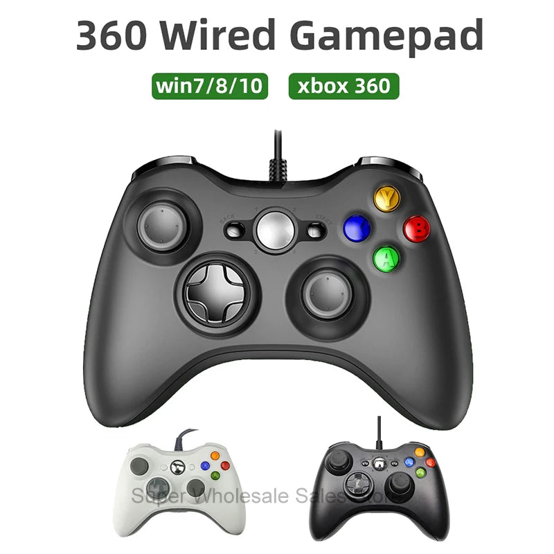 For Xbox 360 Wired Game Controller USB Wired Joystic Gamepad for Microsoft Xbox 360, PC Windows 7,8,10 with Dual-Vibration Turbo
