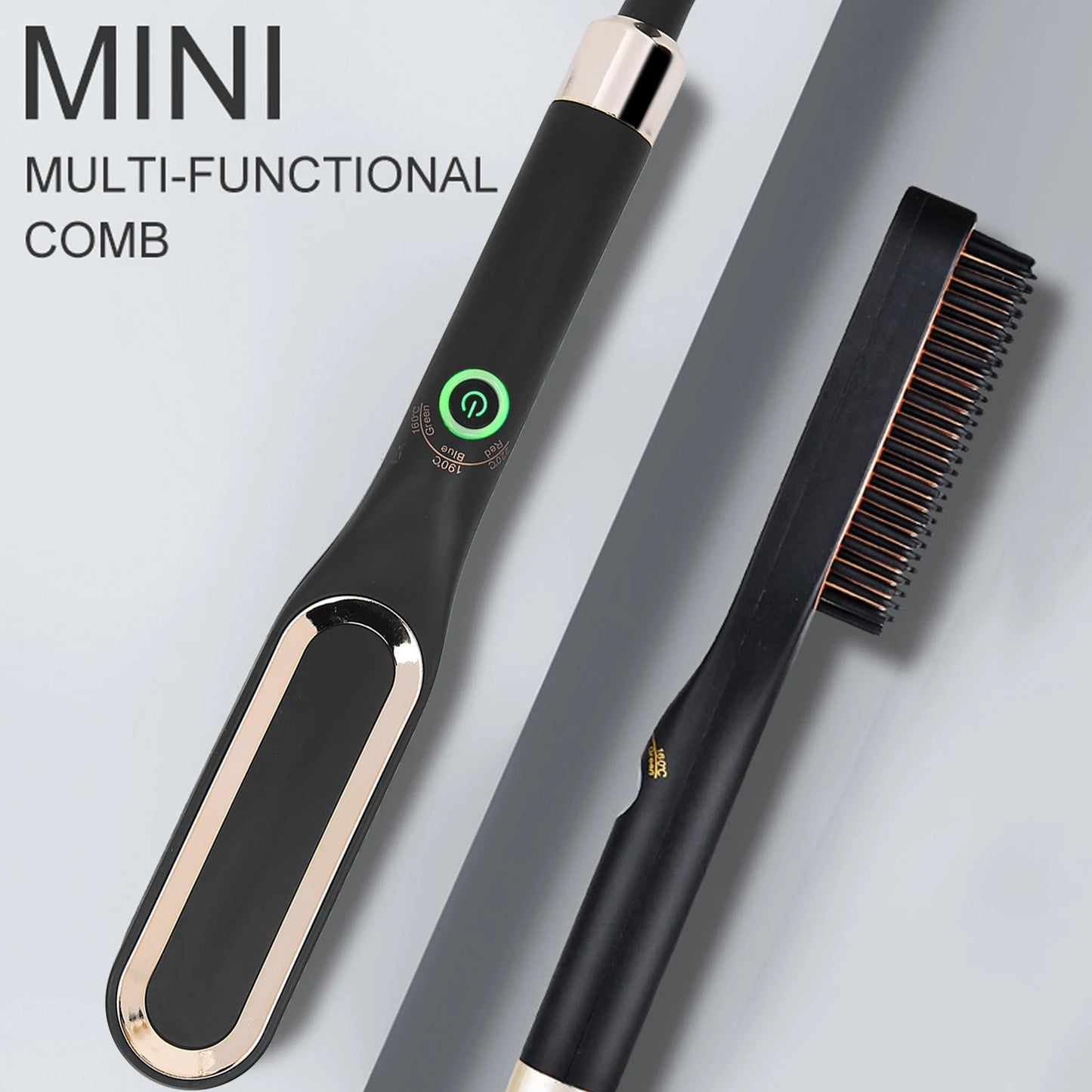Electric Beard Straightening Comb Multifunctional Beard Straightener Brush Hair Styling Tool for Men