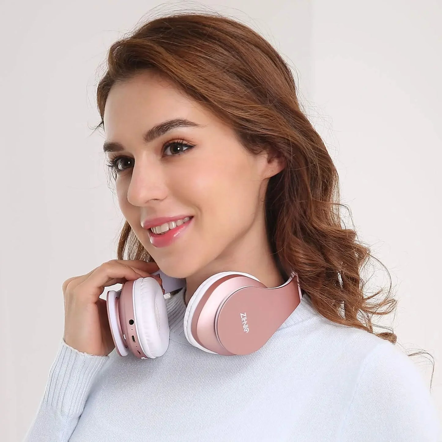 ZIHNIC Bluetooth Headphones Over-Ear, Foldable Wireless and Wired Stereo Headset Micro SD/TF, FM for Cell Phone,PC
