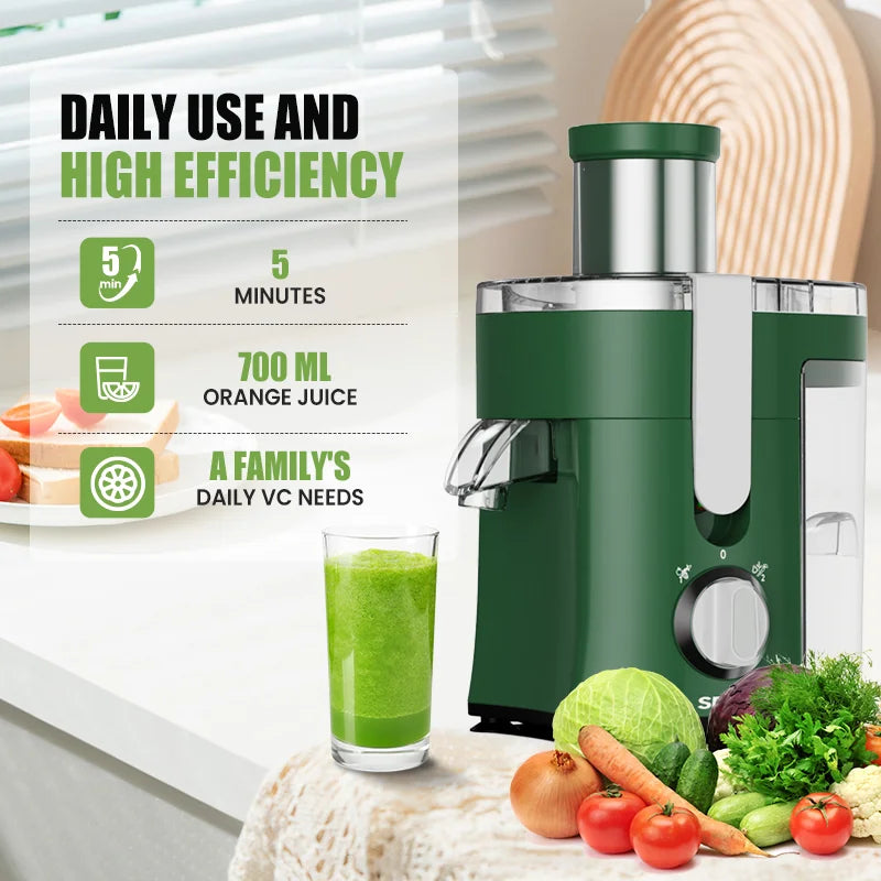 Compact Fruits Juicer , Juice Extractor Machine Multiple Safety Features Easy Operation Centrifugal Extractor Speed Adjustable