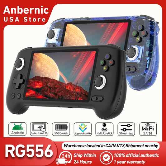 Anbernic RG556 Handheld Game Console 5.48-inch AMOLED Screen Android 13 Game Player 1080*1920 8GB LPDDR4X Built In Hall joystick