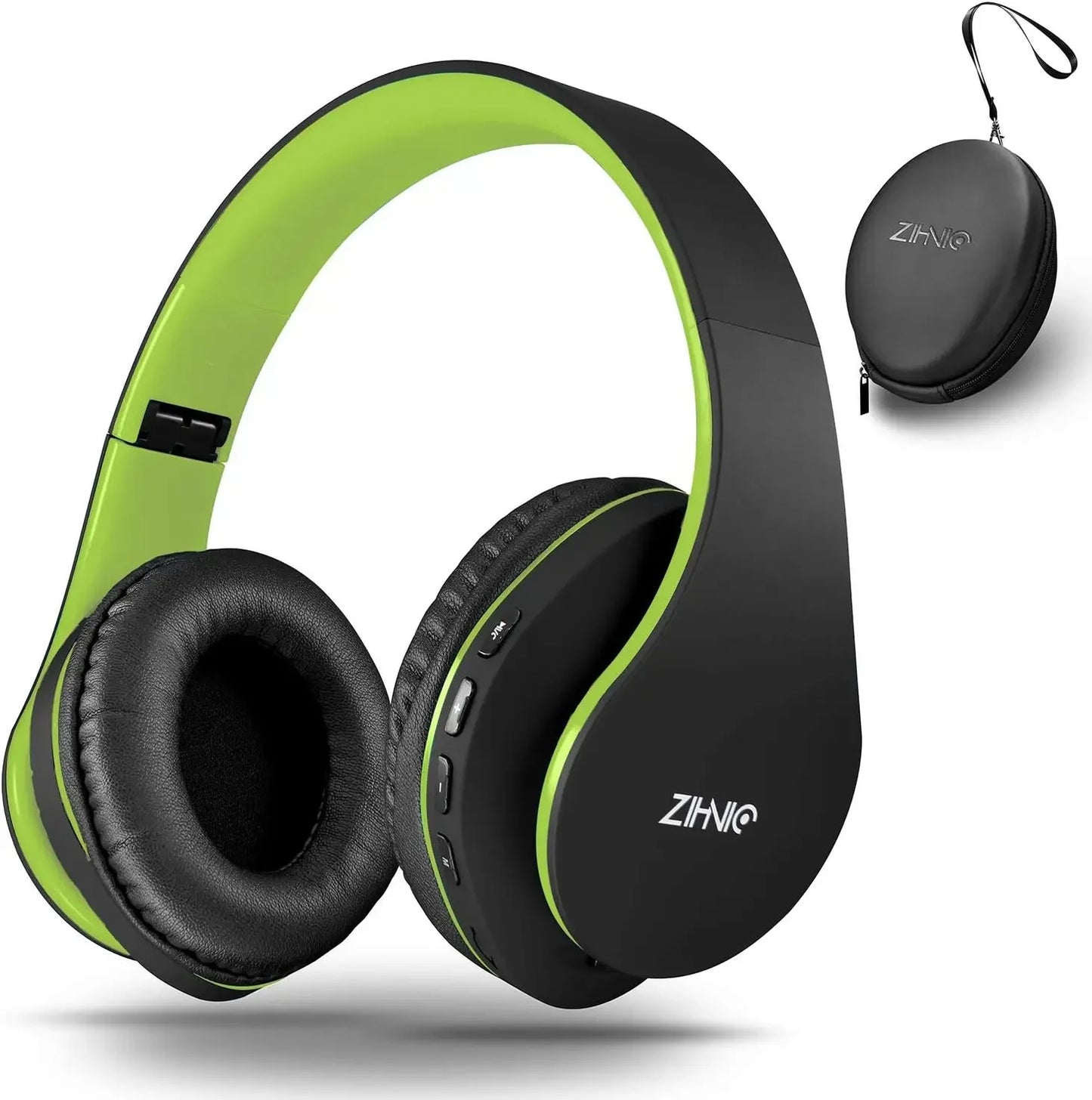 ZIHNIC Bluetooth Headphones Over-Ear, Foldable Wireless and Wired Stereo Headset Micro SD/TF, FM for Cell Phone,PC