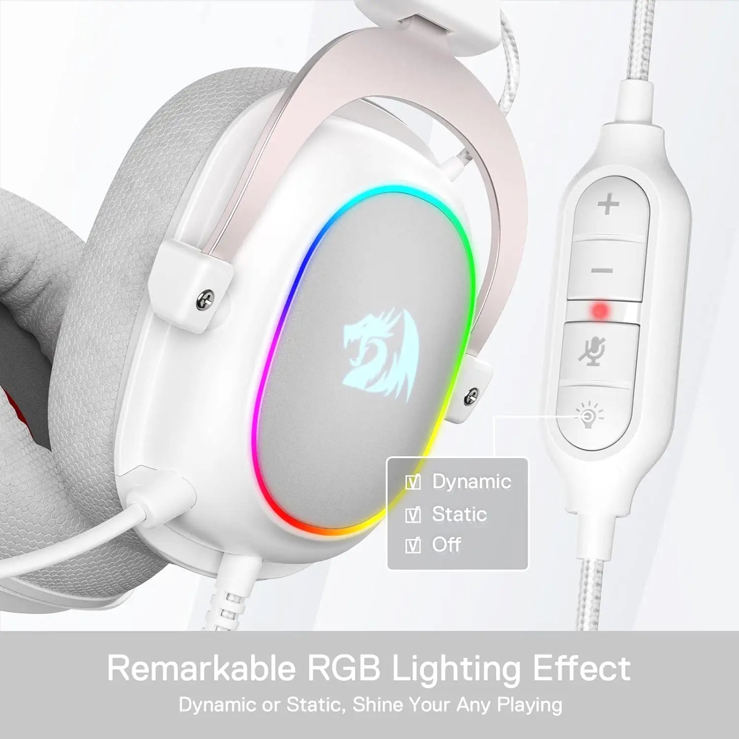 Redragon H510 Zeus-X RGB Wired Backlit Gaming Headset 7.1 Surround Sound Multi Platforms Headphone