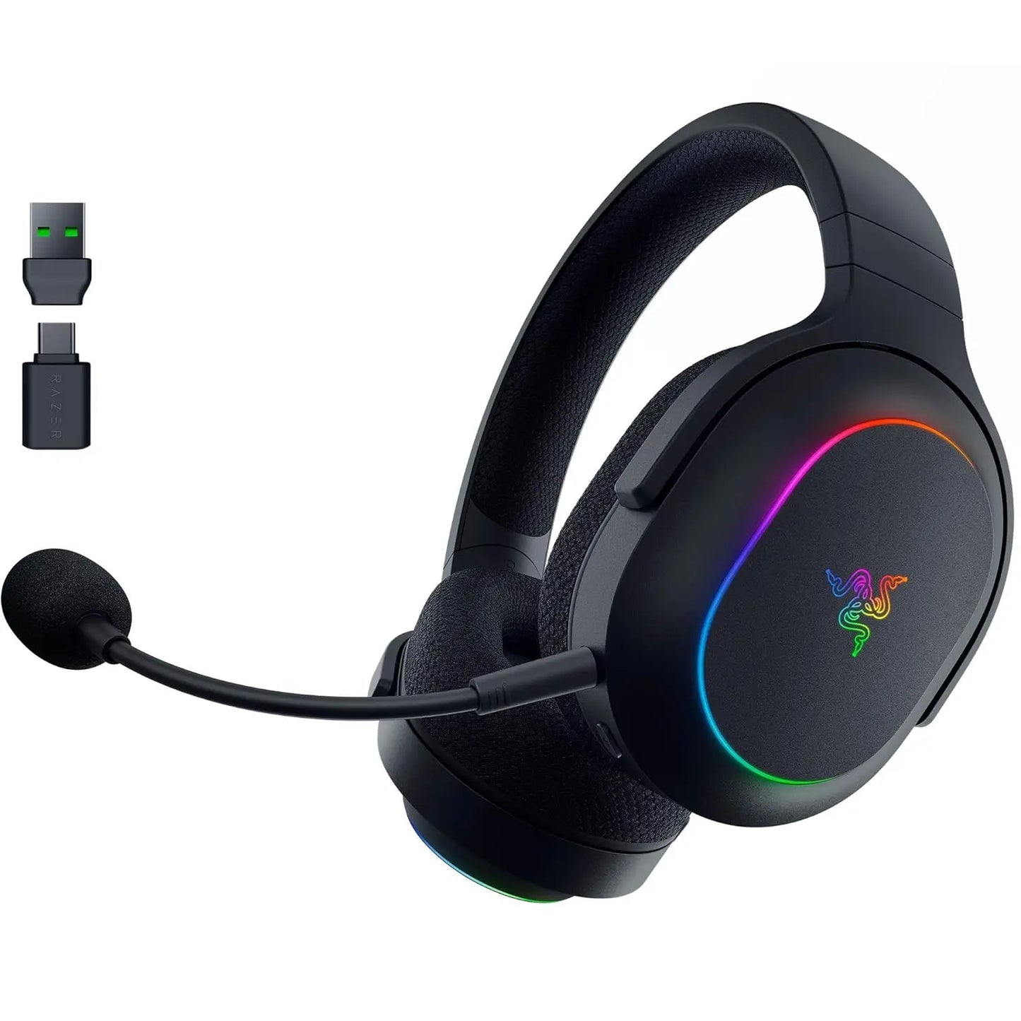 Wireless Gaming Headset: 2.4GHz & Bluetooth, Lightweight, RGB, 70Hr Battery, for PC/PS5/Switch/Phone