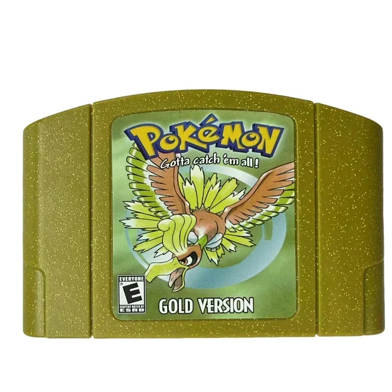 N64 USA Version 64 Bit Console Video Games Cartridge for Pokemon  Crystal Gold Silver Stadium 1 2 Hobby Collection Gift Toys