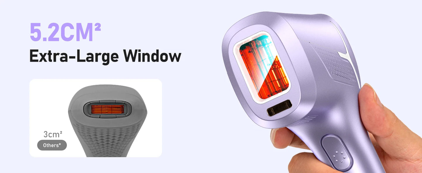 Hair Removal Laser With 9 Energy Levels for Women Permanent Hair Remover 999,900+ Quick Flash Painless IPL Hair Remover Device