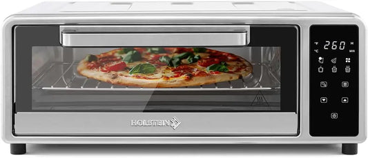 12-Inch Pizza Air Fryer Oven - 600°F Countertop Convection Oven with Hot Air Technology for Baking, Frying & Roasting - Compact,