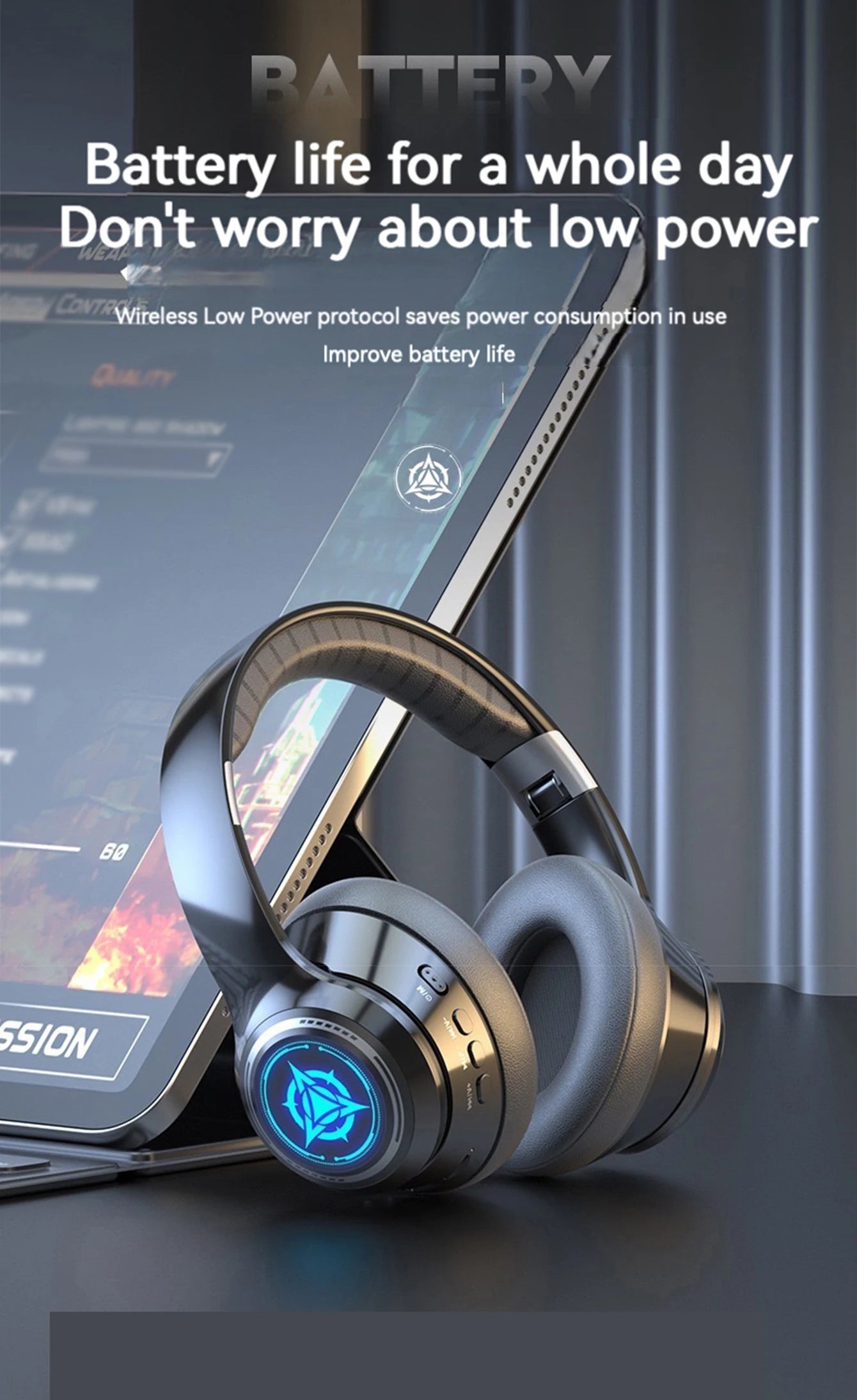 Wireless Headphones | Over-Ear, In-Ear, Headband Styles, Low-Latency HIFI Call, Leather Comfort, USB-C Charging, Rotatable, Port