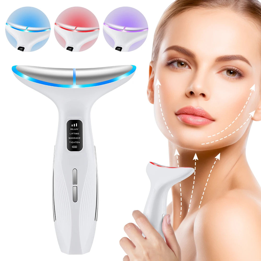 3 Massage Modes Microcurrent Neck Beauty Device Face Lifting Firming Massage Neck Beauty Instrument Tighten Skin Care Tool