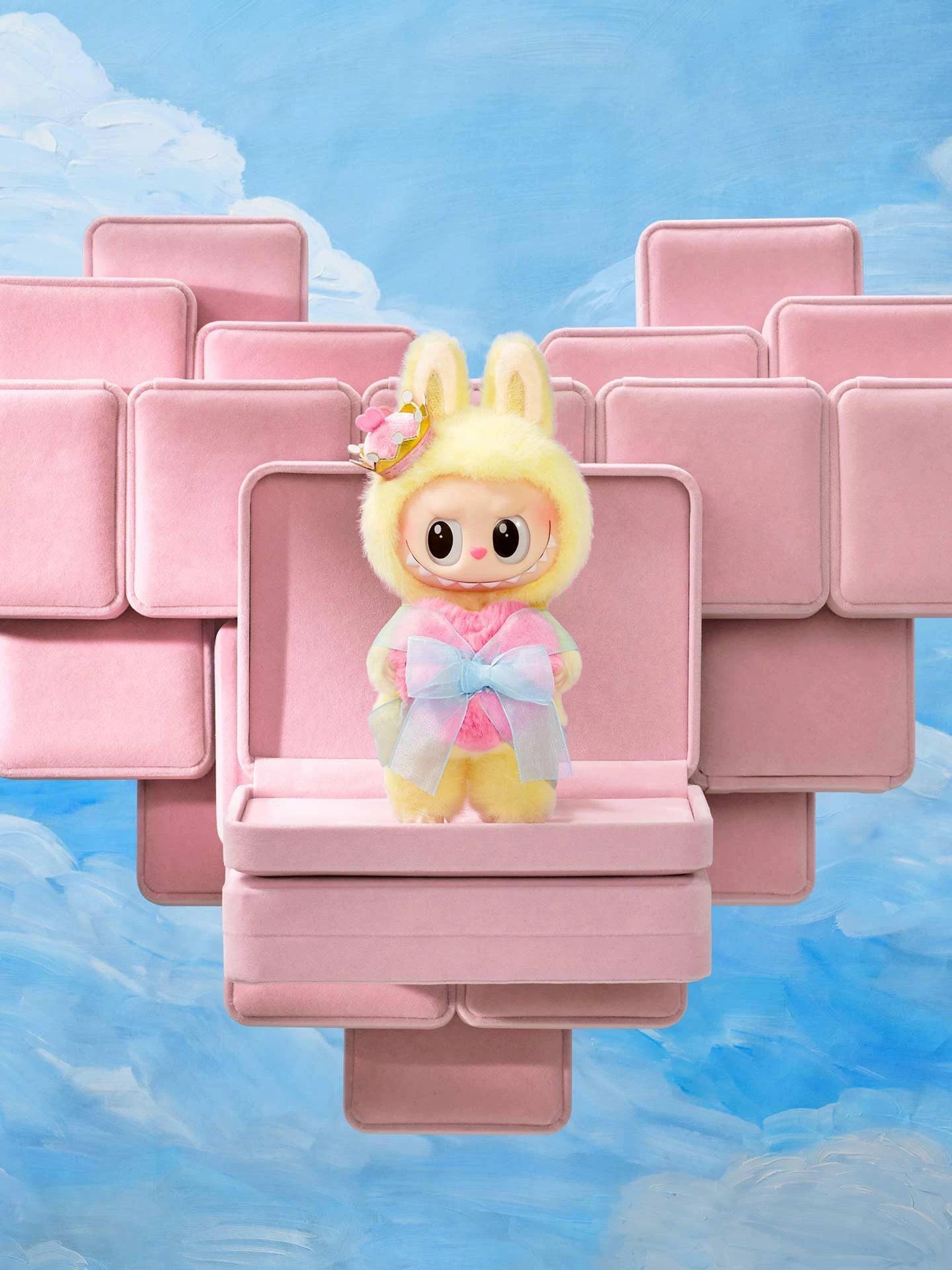 Pop Mart LABUBU King and Queen Chess Adventure Vinyl Plush Hanging Card Pendant Doll or Action Figure Series Gifts