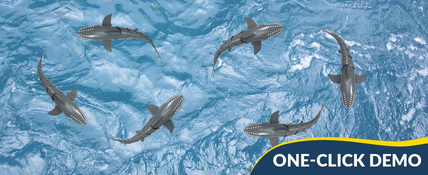 VOLANTEXRC RC Shark Toys 2.4Ghz 1:18 Scale High Simulation Remote Control Shark Swimming Pool Toy With 2 Batteries For Kids