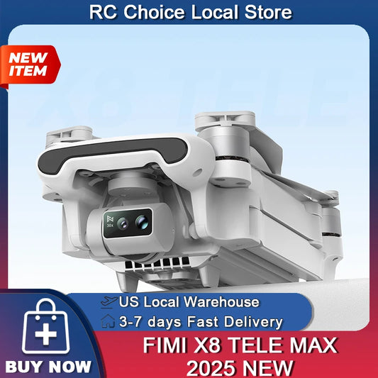 FIMI X8 TELE MAX 2025 New 3-Axis Gimbal 4K HDR 48MP 30x Camera Drone Professional GPS RC Quadcopter Ship from US