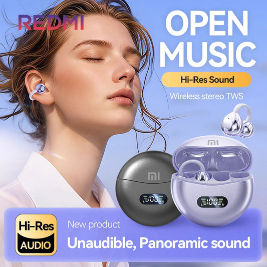 Original Redmi Open Ear Clip Earbuds ENC Wireless Bluetooth5.4 Headphone Noise Cancelling Earphone With Mic For Android iOS