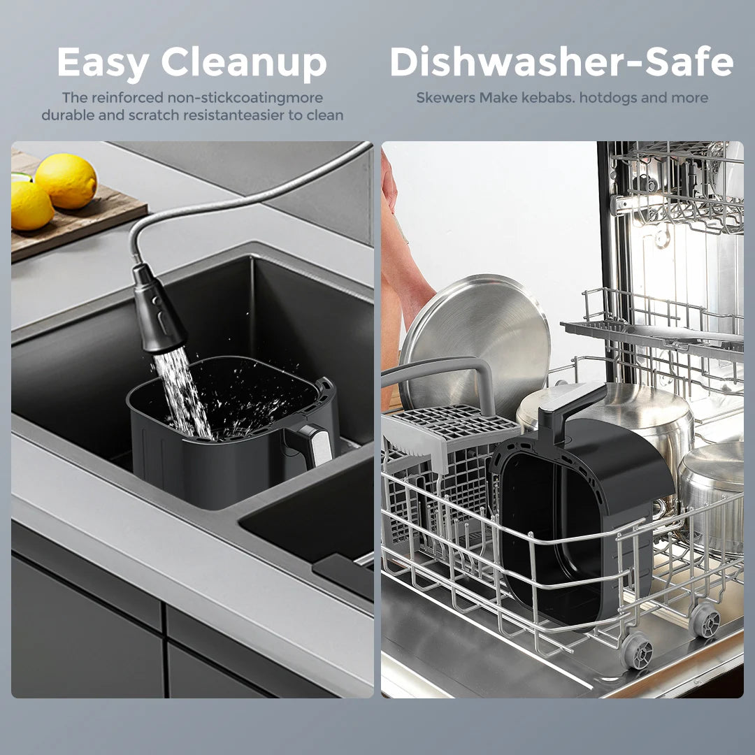 Air fryer 8-in-1,6L  Electric Hot fryer Oven Oilless Cooker,Roast, Bake, Plus Bake, Dehydrate, and Keep Food Warm, 120V