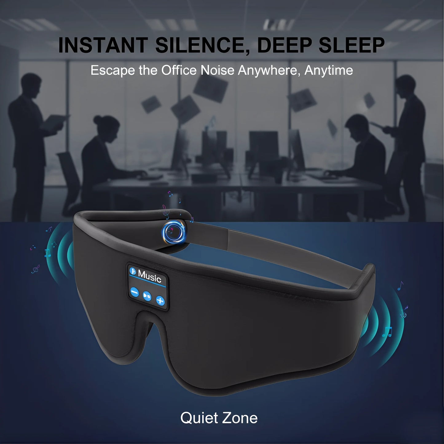 Sleep Headphones, 3D Sleep Mask Bluetooth Wireless Music Eye Mask, Sleeping Headphones For Side Sleepers Sleep Mask With