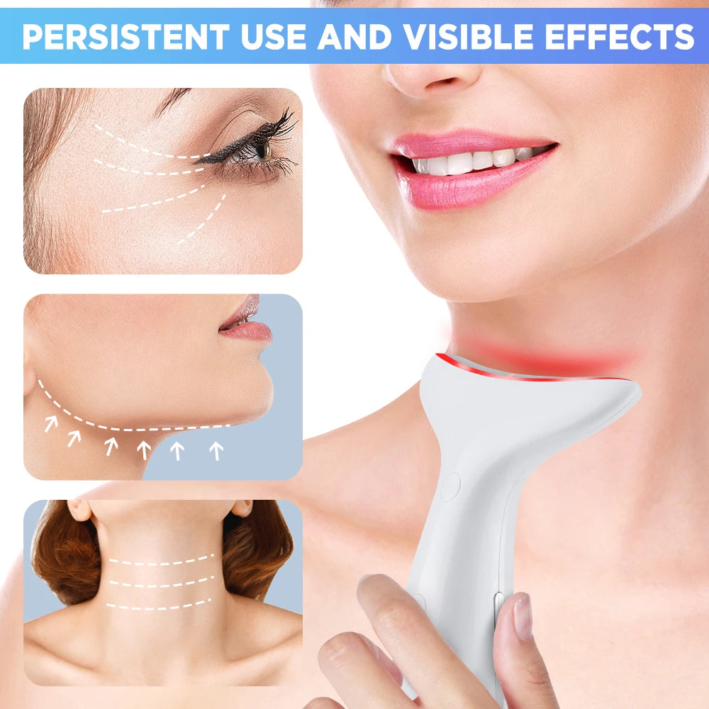 3 Massage Modes Microcurrent Neck Beauty Device Face Lifting Firming Massage Neck Beauty Instrument Tighten Skin Care Tool