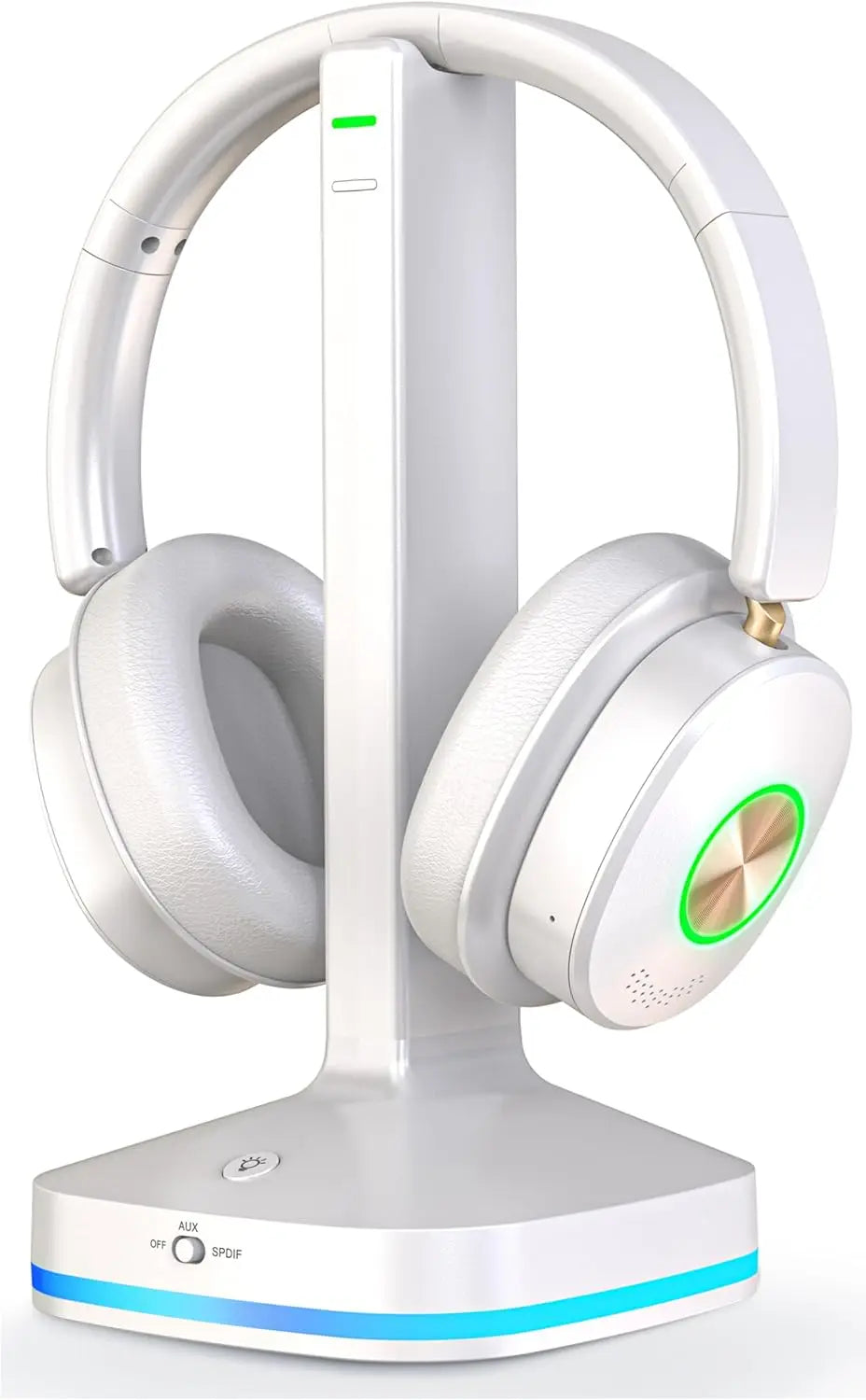 Wireless Headphones for TV Watching, Over Ear TV Headset with Transmitter Charging Dock, Bluetooth 5.4, No Audio Delay, Gift for Seniors