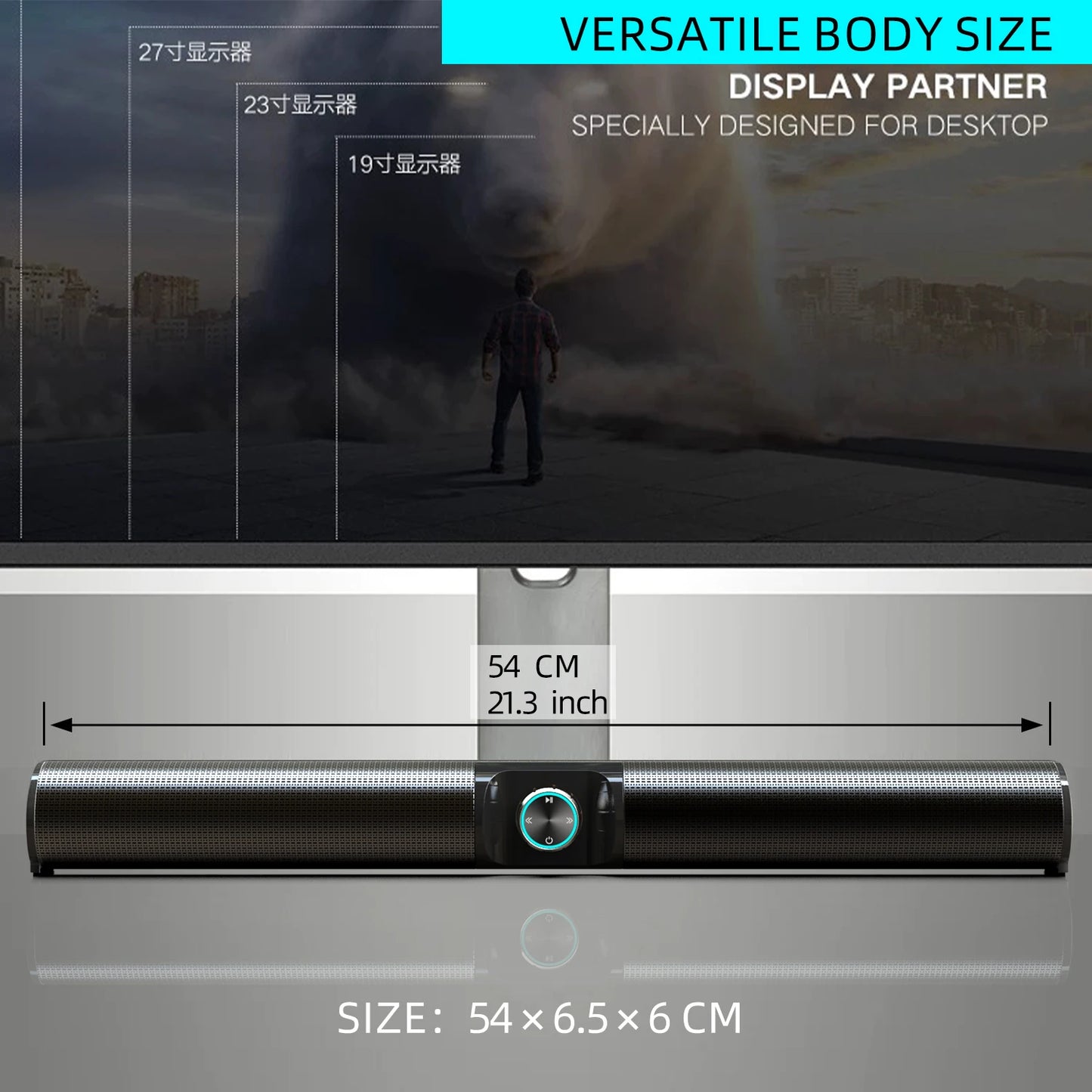 Soundbar Sound Wireless Computer Speaker Stereo Tv Home Theater Sombar For 3.5mm  PC