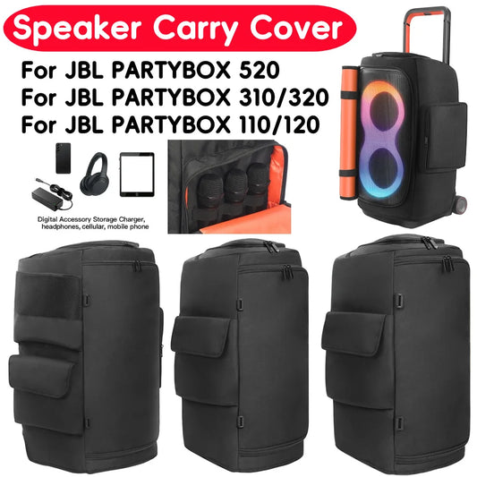Speaker Carry Cover Waterproof Padded Speaker Protective Cover For JBL PARTYBOX 520 Double-Sided Speaker Storage Bag Wear Resist