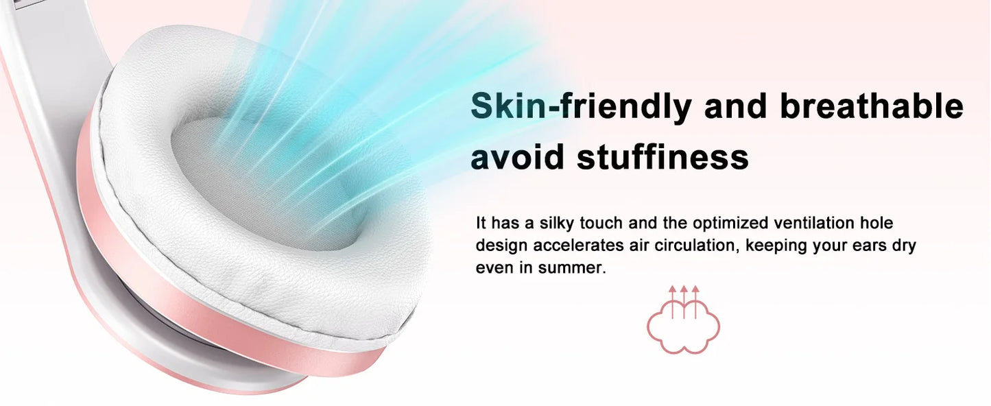 ZIHNIC Bluetooth Headphones Over-Ear, Foldable Wireless and Wired Stereo Headset Micro SD/TF, FM for Cell Phone,PC